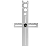 Tile Hole Locator - Drilling Guide, 300mm Measuring Range Guide, Stainless Steel Marble Puncher, Universal Template Tool, Portable Bathroom Gauge | Efficient Installation for Pipes Outlet