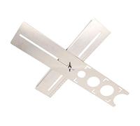 Tile Hole Locator Ruler Adjustable Hole Saw Portable Hole Puncher Locator Universal Tile Drill Punch Tile Tools,15.8×3.2Inch