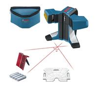 Bosch Professional Tile Laser GTL 3 (3 Lines, Range: up to 20m, 4X AA Batteries, Protective Bag)