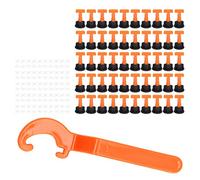 Tile Leveler System Reusable High Flatness Adjustable Wall Tile Spacer Kit for Building Walls 151Pcs Set with Wrench and Cross Clips