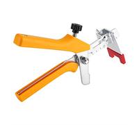 Tile Leveling Plier, Metal Tile Spacer Wedge Pliers Tiling Installation Tool Locator with Plastic Handle for 1 to 2mm Gaps Wall Floor Tiling Adjustment (Yellow)
