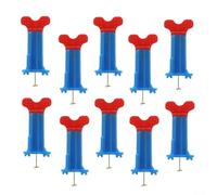 Tile Leveling System 10 Pcs Reusable Plastic Spacers with Steel Pins for Wall and Flooring Tiles Installation, Self-Leveling Clips with Inner S