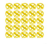 Tile Leveling System 100 Pieces Clips and Spacers with Wedges for Wall and Floor Tiles, Plastic Construction for Precise Tile Gap and Level Management (yellow 1.5mm)