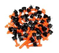 Tile Leveling System 100pcs Orange Tile Spacer and 2 Special Wrenche Reusable Tile Installation Tool Kit for Stone Installation for Building Walls & Floors