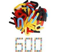 Tile Leveling System Tile Spacers 1,5 mm, 3 mm, 5 mm & 6 mm, 600 pieces Horseshoe Shim U Shape Plastic Tile Leveling Clips for Tile Leveling System Floor Wall Tile Installation (Multicolored)