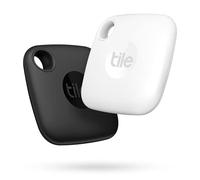 Tile Mate (2022) Bluetooth Item Finder, 2 Pack, 60m finding range, works with Alexa & Google Home, iOS & Android Compatible, Find Keys, Remotes & More, Black/White