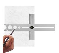 Tile Measuring Tool Portable Stainless Steel Adjustable Guide