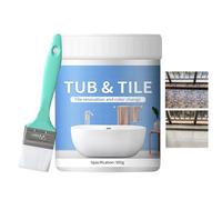 Tile Paint For Bathroom, Tub And Tile Refinishing Kit, Bathtub Repair Paints, White Bath Enamel Paint, With Brush, For Countertops, Floors And Wall