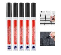 Tile Pen,Black Grout Pen for Tiles,5 PCS Black Tile Marker,Wall Repair Pens,for Bathrooms Kitchen Floor,Wall Lines