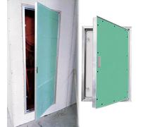 Tile Plasterboard Access Panel, Drywall Access Panel Door Multiple Sizes Aluminum Frame Plasterboard Inspection Cover(Right,450x400mm/17.7x15.7in)