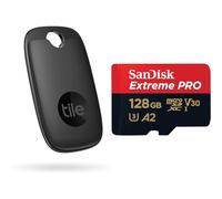Tile Pro (2022) Bluetooth Item Finder, 1 Pack, 120m finding range, works with Alexa & SanDisk 128GB Extreme PRO microSDXC card + SD adapter + RescuePro Deluxe, up to 200 MB/s