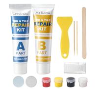Tile Repair Kit For Ceramic And Marble Surfaces, Ceramic Tile Repair Kit With AB Epoxy Resin 50G×2, Scraper And Tools Set For Bathroom, Sink, Shower Tray, Wall And Floor Surface Repair