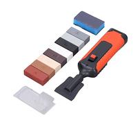 Tile Repair Kit, Porcelain Repair Kit with Electric Heating Pen, 8 Colors Wax Blocks, Scraper Block and Scrub Sponge Block, Ceramic Tile Repair Kit for Walls, Porcelain, Tub and Tile Refinishing