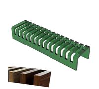 Tile Sample Display Stand,Floor Standing Ceramic & Wood Sample Display Rack, Acrylic Tile Holder with Card Slots, Countertop Quartz & Marble Plate Stand, Translucent Green Design for Showro