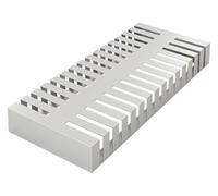 Tile Sample Display Stand,Floor Tile Display Stand Glass Templates Wooden Plate Storage Organizer for Shopping Malls Trade Show Exhibition Halls(Silver,1.6cm)