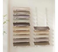 Tile Sample Display Stand,Large Wall-Mounted Ceramic Tile Display Stand, 10-Tier Heavy Duty Metal Rack for Floor & Wall Coverings, White Floating Shelf, 55.12x6.1in Sample Holder