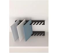 Tile Sample Display Stand,Wall-Mounted Metal Tile Sample Rack Display Stand for Retail Stores & Supermarkets, Ceramic & Wood Board Floating Shelf, Black 120x7.5x3cm, Durable Tile Organizer