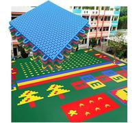 Tile School Kindergarten Modular Interlocking Tile Outdoor Playground Playground Sports Mat(Blue)