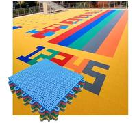 Tile School Kindergarten Modular Interlocking Tile Outdoor Playground Playground Sports Mat(Yellow)