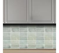 Tile Skinz 15cm x 15cm x24pcs Sage Peel and Stick Self Adhesive Tile Stickers