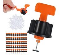 Tile spacers， 151Pcs Flat Ceramic Level Wedges Tile Spacers Reusable Flooring Wall Leveling System Leveler Locator Plier Building