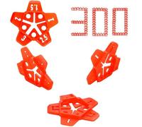 Tile Spacers 300 Pcs Reusable U Shape Horseshoe Plastic Shims 5 in 1 for 1Mm 1.5Mm 2Mm 2.5Mm 3Mm Grout Gaps with Digital Coding for Floor and Wall Tiles