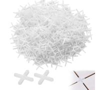 Tile Spacers 3mm Plastic Cross Shaped for Wall Floor Tiling - 200 Pcs White Tile Spacing Tools - Cross Tile Spacers for Ceramic Installation DIY Professional Leveling System