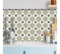 Tile Stickers 20X20CM Datura Peel and Stick Self Adhesive Wall Tiles,Ideal for Kitchen Backsplash, Bathroom Walls Decor& Laundry Rooms | Durable Vinyl Material, for Fireplace Surround