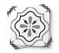 Tile Stickers 30cm x 30cm Grey Black Modern Peel and Stick Self Adhesive Wall Tiles,Ideal for Kitchen Backsplash, Bathroom Walls Decor& Laundry Rooms | Durable Vinyl Material, for Fireplace Surround