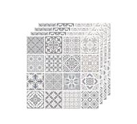 Tile Stickers, 30x30cm Thicken Wall Tiles Self Adhesive 10Pcs Moroccan Style Peel and Stick Waterproof PVC Wall Panels Splashback for Living Room Bedroom Bathroom Kitchen (Type D)