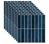 Tile Stickers,3D Wall Panels,Peel and Stick Vinyl Backsplash Tiles Self Adhesive Waterproof Oilproof Tiles Style DIY Home Decor for Kitchen Bathroom (10PCS Blue A 30 * 30cm Thickness 1.2mm)