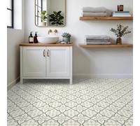 Tile Stickers Beige Grey Kitchen Tile Stickers,Brick Bathroom Self Adhesive Peel and Stick Wall Sticker Vinyl Splashback Wall Stick On Tiles for Home Decor