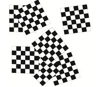 Tile Stickers Black and White Mosaic Waterproof Wall Stickers DIY Self Adhesive Removable Retro Square Stickers for Kitchen Bathroom Furniture Decoration 20cmX20cmX10pcs