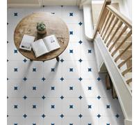 Tile Stickers Blue Geometry PVC Peel and Stick Self Adhesive,Backsplash for Kitchen and Bathroom, Waterproof Oilproof Vinyl for Kitchen, Bathroom, Laundry