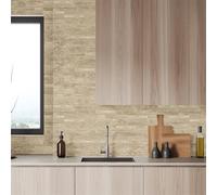 Tile Stickers Brown Camel Pattern Kitchen Stick On Tiles Transfers PVC Self Adhesive Tiles Durable Peel and Stick Floor Tile Stickers for Bathroom Kitchen Oil-Proof Removable 10x20cm/32 Pcs
