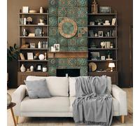 Tile Stickers Green Relief Sculpture Vinyl Waterproof Peel and Stick Tiles Kitchen,Bathroom Tile Stickers,Backsplash for Kitchen,Floor Tiles Self Adhesive,DIY Home Decor 10 PC(10x10cm)