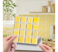 Tile Stickers Lemon Yellow Vinyl Waterproof Peel and Stick Tiles Kitchen,Bathroom Tile Stickers,Backsplash for Kitchen,Floor Tiles Self Adhesive,DIY Home Decor 10 PC(15x15cm)