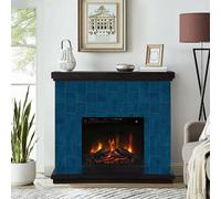 Tile Stickers Minimalist Blue Stick on Kitchen Tiles Self Adhesive Wall Tiles PVC Peel and Stick Tile Covers Transfers Oil-Proof Kitchen Splashbacks for Walls Removable 10.16x20.32cm/16 Pcs