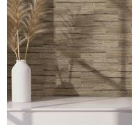 Tile Stickers Minimalist Brown Kitchen Stick On Tiles Transfers PVC Self Adhesive Tiles Durable Peel and Stick Floor Tile Stickers for Bathroom Kitchen Oil-Proof Removable 10x20cm/80 Pcs