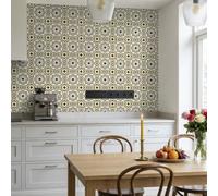 Tile Stickers Olive Green Kitchen Tile Stickers,Brick Bathroom Self Adhesive Peel and Stick Wall Sticker Vinyl Splashback Wall Stick On Tiles for Home Decor