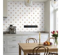 Tile Stickers Orange Geometry Kitchen Tile Stickers,Brick Bathroom Self Adhesive Peel and Stick Wall Sticker Vinyl Splashback Wall Stick On Tiles for Home Decor