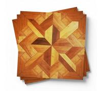 Tile Stickers Orange Wood Grain Pattern Stick on Tiles for Bathroom Kitchen Home Decors PVC Waterproof Peel and Stick Self Adhesive Wall Tiles