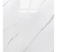Tile Stickers, Pack of 22 Marble Effect Tiles, Self-Adhesive, 30 x 30 cm PET Flooring, for Kitchen, Bathroom, Bedroom, Living Room (Cloud White)
