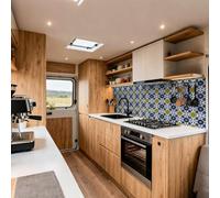 Tile Stickers Yellow Sky Blue Stick on Kitchen Tiles Self Adhesive Wall Tiles PVC Peel and Stick Tile Covers Transfers Oil-Proof Kitchen Splashbacks for Walls Removable 15x15cm/24 Pcs