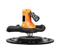 Tile Tiling Machine 1700W Electric Concrete Power Trowel Cement Mortar Masons Plastering Bucket Wall Smoothing Polishing Machine Strong Suction(Orange)