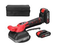 Tile Tiling Machine 21V Tile Tiling Machine Electric Wall Floor Tiles Laying Vibrating Tool Enlarged Suction Cup Home Decoration Paving Device Strong Suction(2PCS Battery)