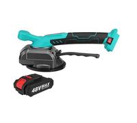 Tile Tiling Machine 48V Tile Vibrator Tiling Machine for 120x120cm Tiles Floor Laying Automatic Leveling Plastering Tool Strong Suction(A 1 Battery)