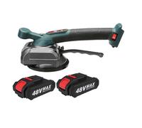 Tile Tiling Machine 48V Tile Vibrator Tiling Machine for 120x120cm Tiles Floor Laying Automatic Leveling Plastering Tool Strong Suction(B 2 Batteries)