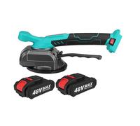 Tile Tiling Machine 48V Tile Vibrator Tiling Machine for 120x120cm Tiles Floor Laying Automatic Leveling Plastering Tool Strong Suction(A 2 Batteries)