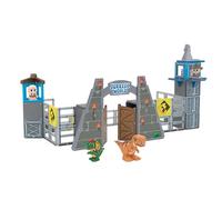 Tile Town Jurassic World Gate Escape Magnetic Tiles Construction Building Set and Figures, Kids 3-5+, New ACTION TILES for Action Play, Realistic Builds, STEM Creative Toy